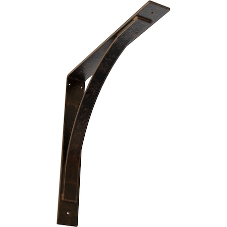Ekena Millwork Morris Steel Bracket, Antiqued Bronze 3"W x 22"D x 22"H BKTM03X22X22MOABZ